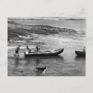 Vintage Irland, Aran Insel Currach Boote Postkarte
