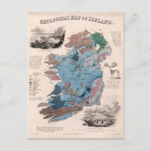 Vintage Irland Irische Geschichtskarte Reise Postkarte