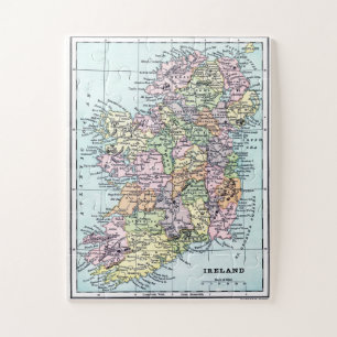 Vintage Irland-Karte Puzzle