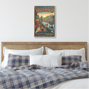 Vintage-Irland-Reiseposter Leinwanddruck