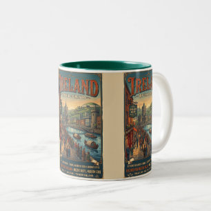 Vintage-Irland-Reiseposter Zweifarbige Tasse