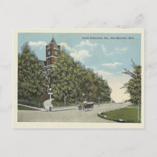 Vintage Iron Mountain Michigan Postkarte