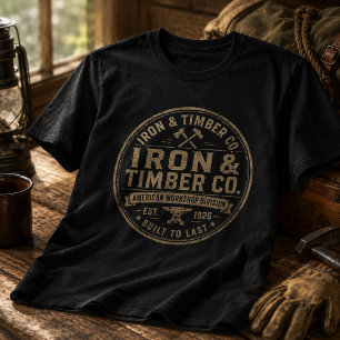 Vintage Iron & Timber Co. Amerikanische Werkstatt T-Shirt