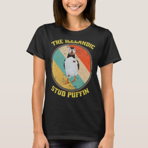 Vintage Islandland Steppendompfaff Vogelbeobachtun T-Shirt