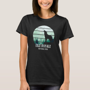 Vintage Isle Royale Nationalpark heulender Wolf Wo T-Shirt