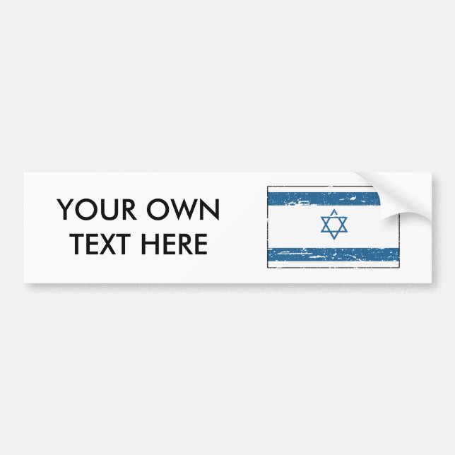 Vintage Israel-Flagge Autoaufkleber (Vorne)