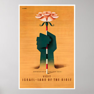Vintage-Israel-Kunst-Reiseplakat-Druck Israeli Poster