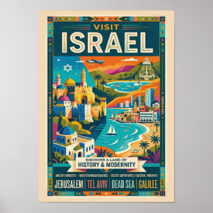 Vintage-Israel-Reiseplakat  Poster