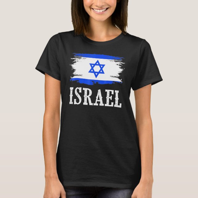Vintage israelische Flagge I Liebe Israel T-Shirt (Vorderseite)