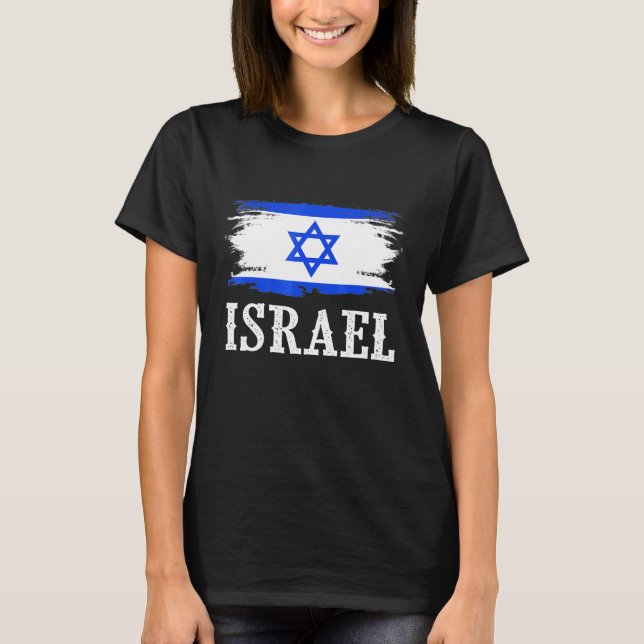 Vintage israelische Flagge I Liebe Israel T-Shirt (Vorderseite)