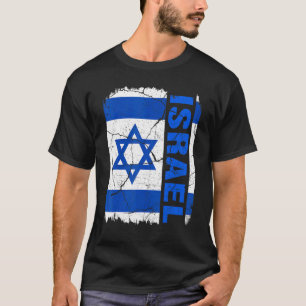 Vintage israelische Flagge Israel Stolz Wurzeln Er T-Shirt