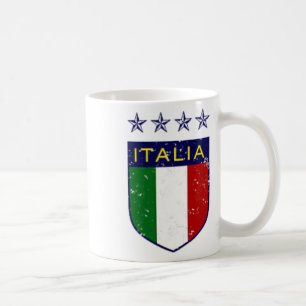 Vintage Italia Fußball beidseitig Kaffeetasse