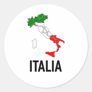 Vintage Italia Italienische Flagge Italien Italian Runder Aufkleber