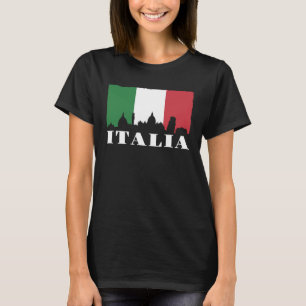 Vintage Italia Italienische Flagge Italien Skyline T-Shirt