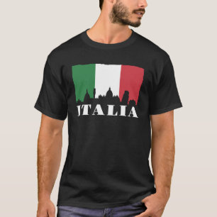 Vintage Italia Italienische Flagge Italien Skyline T-Shirt