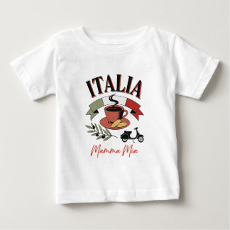 Vintage Italia Kaffee, Retro-Roller & Mamma Mia Baby T-shirt