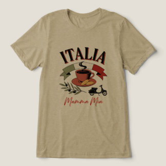 Vintage Italia Kaffee, Retro-Roller & Mamma Mia Tri-Blend Shirt