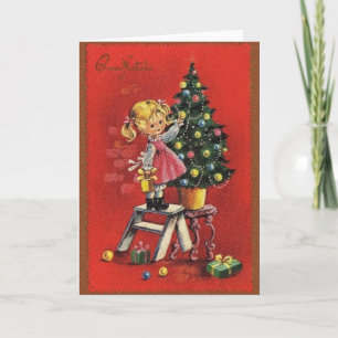 Vintage Italian Christmas Greeting Card Feiertagskarte