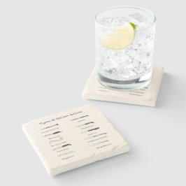 Vintage Italian Knives Pattern Steinuntersetzer