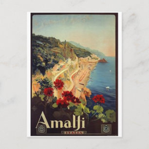 Vintage - Italien, Amalfi - Postkarte