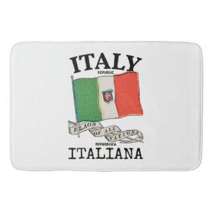 Vintage Italien Landesflagge Badematte