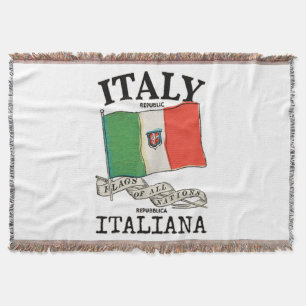 Vintage Italien Landesflagge Decke
