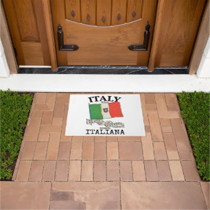 Vintage Italien Landesflagge Fußmatte