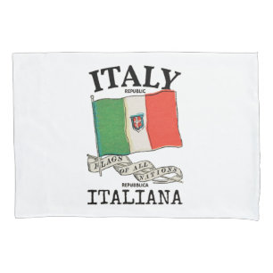 Vintage Italien Landesflagge Kissenbezug