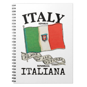 Vintage Italien Landesflagge Notizblock