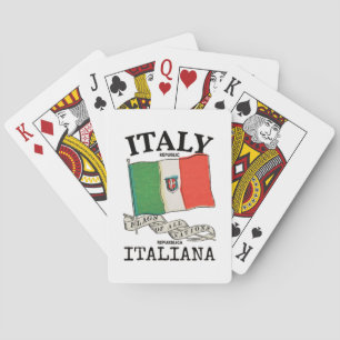 Vintage Italien Landesflagge Spielkarten