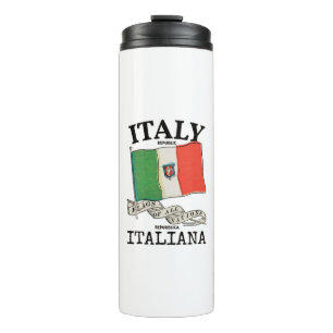 Vintage Italien Landesflagge Thermosbecher