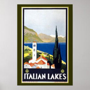 Vintage Italien Reisewerbung Poster
