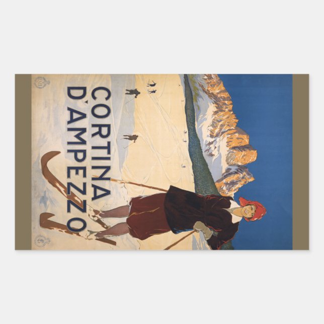 Vintage italienische Alpen Italien Aufkleber (Vorderseite)