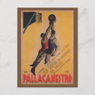 Vintage italienische Basketball Postkarte