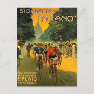 Vintage italienische Fahrradwerbung Postkarte