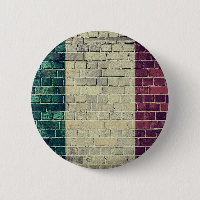 Vintage italienische Flagge Button (Vorderseite)