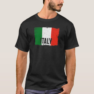 Vintage italienische Flagge Italienisches Kulturer T-Shirt
