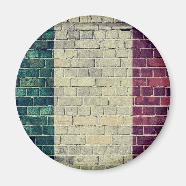 Vintage italienische Flagge Magnet (Vorne)