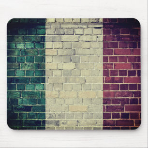 Vintage italienische Flagge Mousepad