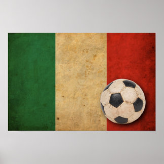 Vintage italienische Flagge Poster