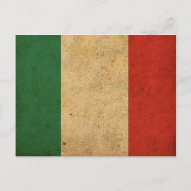 Vintage italienische Flagge Postkarte (Vorderseite)