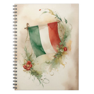 Vintage italienische Flaggenfarbe Notizblock