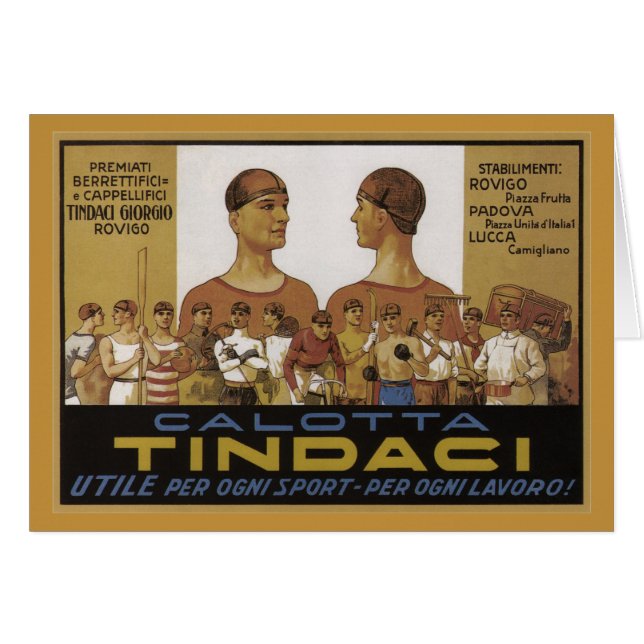 Vintage italienische Hut-Anzeige (Vorderseite (Horizontal))