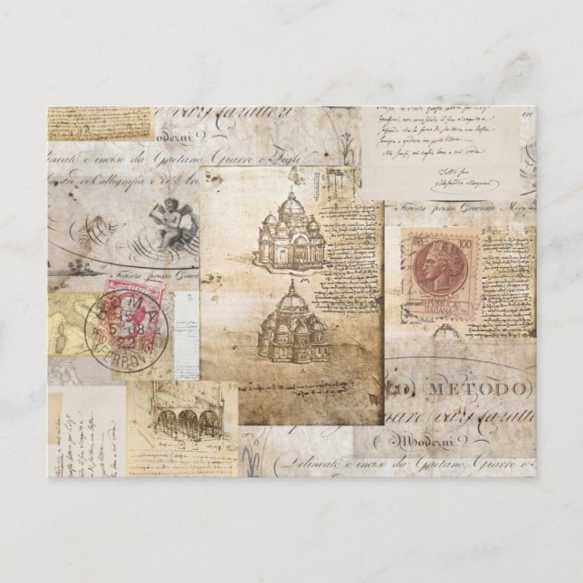 Vintage italienische Kathedrale Rom Postkarte (Vorderseite)