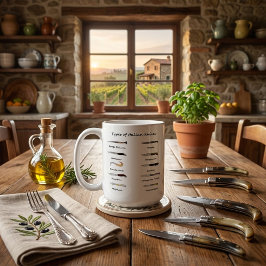 Vintage italienische Messer Illustration Tasse