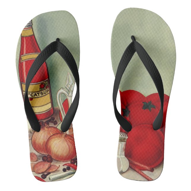Vintage italienische Paprikaschoten Food Tomato On Flip Flops (Fußbett)