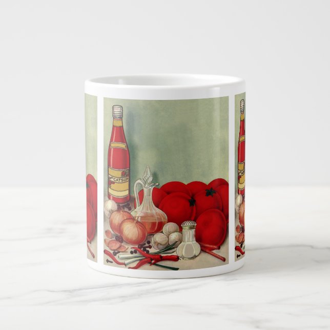 Vintage italienische Paprikaschoten Food Tomato On Jumbo-Tasse (Vorderseite)
