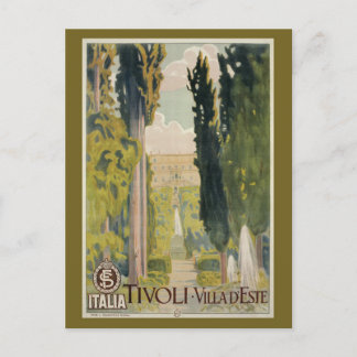 Vintage italienische Reise und Tivoli Lazio Rom Postkarte