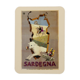 Vintage italienische Reiseanzeige Magnet