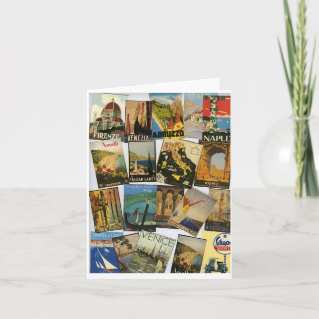 Vintage italienische Reiseposterkollektion Karte (Vorderseite)
